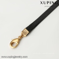 44033 xuping diseño simple moda aleación de cobre collar de joyas collar de gargantilla de cuentas de cuero negro
